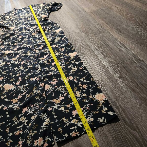 Vintage 90s short-sleeved button-up dainty floral maxi dress - Picture 16 of 16